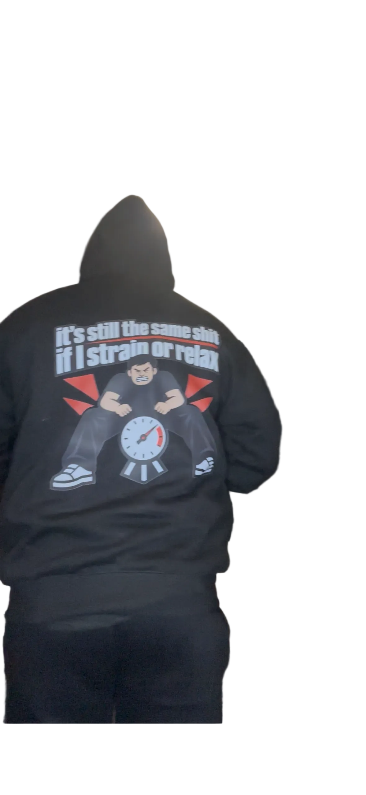 It’s still the same shit if I strain or relax hoodie